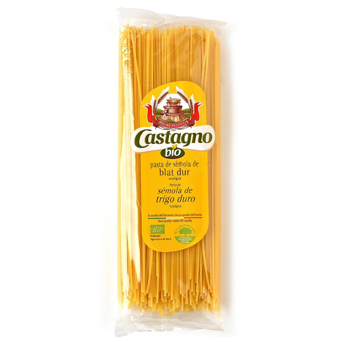 Espagueti blanco bio 500 gr - Castagno